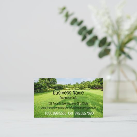 Maßgeschneiderte Landschaftsgärtnerpflege Visitenkarte (Stehend Vorderseite)