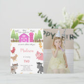 Maßgeschneiderte landwirtschaftliche Party Einladu Einladung (Stehend Vorderseite)