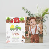 Maßgeschneiderte landwirtschaftliche Party Einladu Einladung (Stehend Vorderseite)