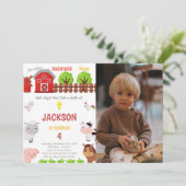 Maßgeschneiderte landwirtschaftliche Party Einladu Einladung (Stehend Vorderseite)