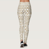 Maßgeschneiderte Leggings für Golden Polka Dots (Rückseite)