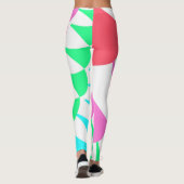 Maßgeschneiderte Leggings mit weißem Regenbogen (Rückseite)