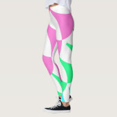 Maßgeschneiderte Leggings mit weißem Regenbogen (Links)
