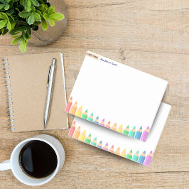 Maßgeschneiderte Lehrer Sticknotizen - Farbiger St Post-it Klebezettel