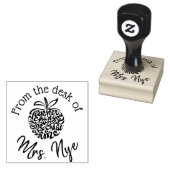 Maßgeschneiderte Lehrer! Vom Schreibtisch aus 2x2 Gummistempel (Stempel)