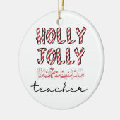 Maßgeschneiderte Lehrer Wertschätzung Weihnachtsde Keramik Ornament (Links)