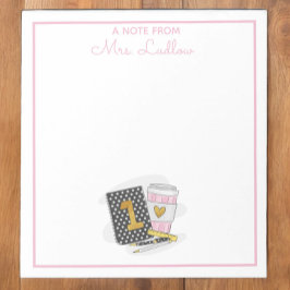 Maßgeschneiderte Lehrerbewertung Schwarz Notizblock