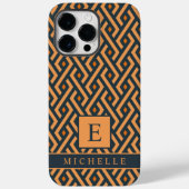 Maßgeschneiderte, leicht dunkelorange graue geomet Case-Mate iPhone hülle (Rückseite)