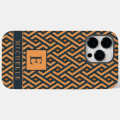 Maßgeschneiderte, leicht dunkelorange graue geomet Case-Mate iPhone hülle (Rückseite (Horizontal))