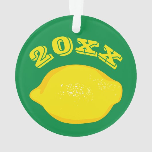 Maßgeschneiderte Lemon Ornament (Rückseite)