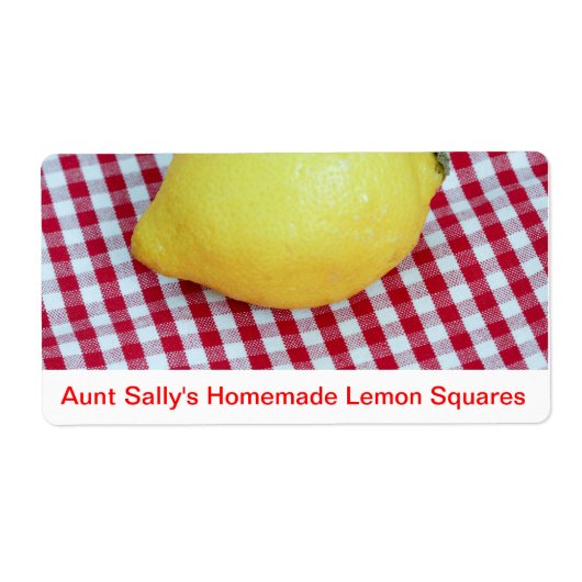 Maßgeschneiderte Lemon Picnic Labels (Vorne)