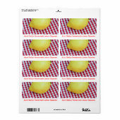 Maßgeschneiderte Lemon Picnic Labels (Vorne)