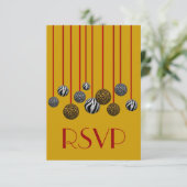 Maßgeschneiderte Leopard- und Zebra-Ornamente RSVP Karte (Stehend Vorderseite)