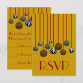 Maßgeschneiderte Leopard- und Zebra-Ornamente RSVP Karte (Vorne/Hinten)