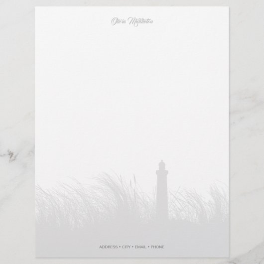 Maßgeschneiderte Leuchtturm-Shoreline Briefbogen (Vorderseite)