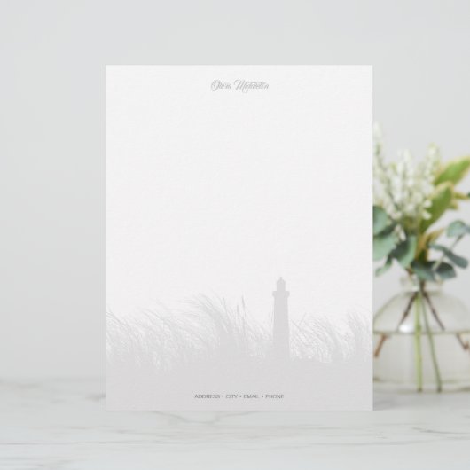 Maßgeschneiderte Leuchtturm-Shoreline Briefbogen (Stehend Vorderseite)