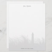 Maßgeschneiderte Leuchtturm-Shoreline Briefbogen (Vorne/Hinten)