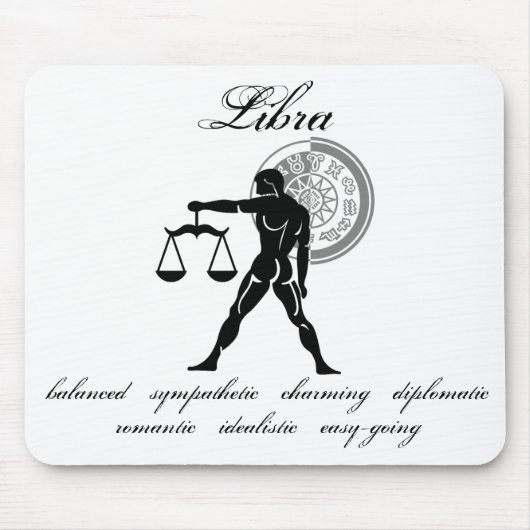 Maßgeschneiderte Libra-Skalen im griechischen Stil Mousepad (Vorne)