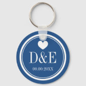 Maßgeschneiderte Liebe Monogramm Hochzeitsfeier zu Schlüsselanhänger (Vorderseite)