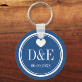 Maßgeschneiderte Liebe Monogramm Hochzeitsfeier zu Schlüsselanhänger (Vorderseite)
