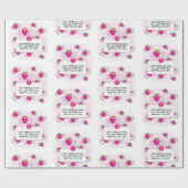 Maßgeschneiderte Liebe msg Comic Buch Stil Herzges Geschenkpapier (Flach)