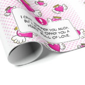 Maßgeschneiderte Liebe msg Comic Buch Stil Herzges Geschenkpapier (Rolleneckpunkt)