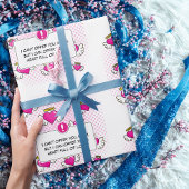 Maßgeschneiderte Liebe msg Comic Buch Stil Herzges Geschenkpapier