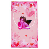 Maßgeschneiderte LIEBE MY LITTLE VALENTINE Cherub Kleine Geschenktüte (Rückseite)