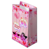 Maßgeschneiderte LIEBE MY LITTLE VALENTINE Cherub Kleine Geschenktüte (Vorderseite Schrägansicht)