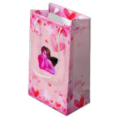 Maßgeschneiderte LIEBE MY LITTLE VALENTINE Cherub Kleine Geschenktüte (Rückseite Schrägansicht)