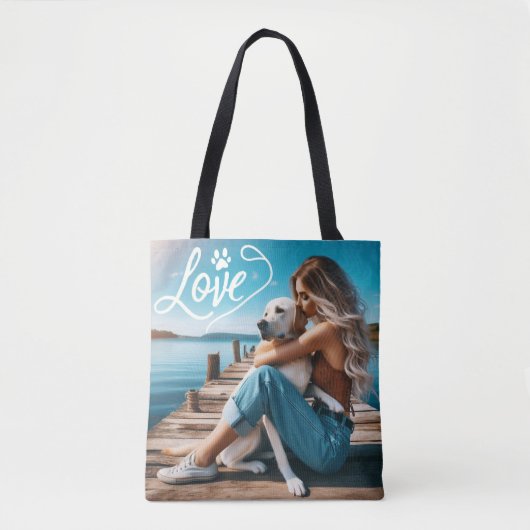 Maßgeschneiderte LIEBE Pad Print Dog Lover Pet Fot Tasche (Vorderseite)