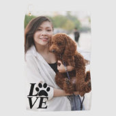 Maßgeschneiderte LIEBE Pfosten Druckhandtuch - Für Golfhandtuch (Vorderseite)