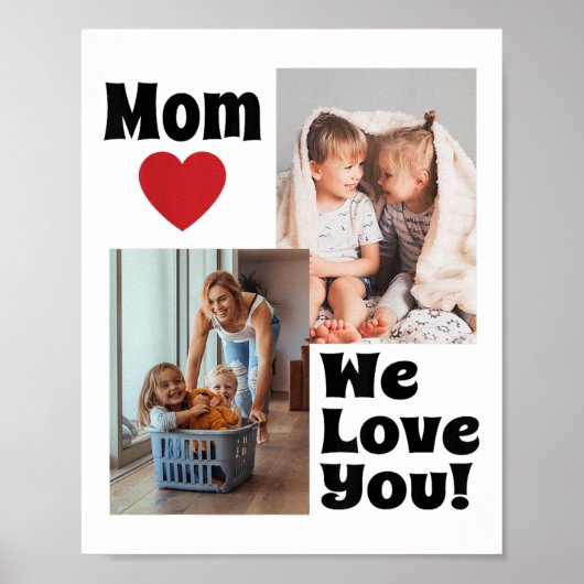 Maßgeschneiderte Liebe Sie Mama Foto - Personalisi Poster (Vorne)