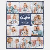 Maßgeschneiderte Liebe Sie Oma Modern Navy Blue 11 Fleecedecke (Vorderseite)
