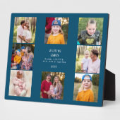 Maßgeschneiderte Liebe Sie Opa Foto Collage Blue Fotoplatte (Seite)