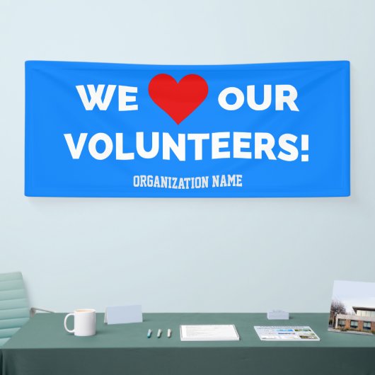 Maßgeschneiderte Liebe unserer Freiwilligen Banner (Messe)