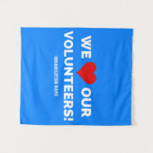 Maßgeschneiderte Liebe unserer Freiwilligen Wandteppich (Vorderseite (Horizontal))