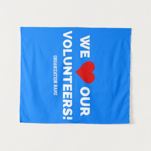 Maßgeschneiderte Liebe unserer Freiwilligen Wandteppich (Vorderseite (Horizontal))