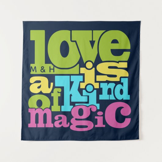 Maßgeschneiderte Liebe Wandteppich (Vorderseite (Horizontal))