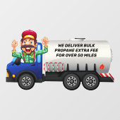 Maßgeschneiderte Lieferfront für Bulk Propane Fensteraufkleber (Blatt)