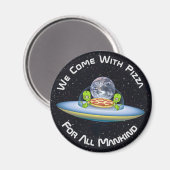 Maßgeschneiderte Lieferung von UFO Pizza Magnet (Vorderseite/Rückseite)