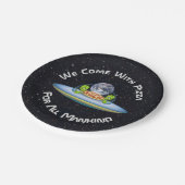 Maßgeschneiderte Lieferung von UFO Pizza Pappteller (Schrägansicht)