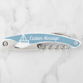 Maßgeschneiderte Light Blue & White Sailboat-Schra Kellnermesser (Vorderseite)