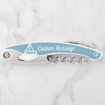 Maßgeschneiderte Light Blue & White Sailboat-Schra