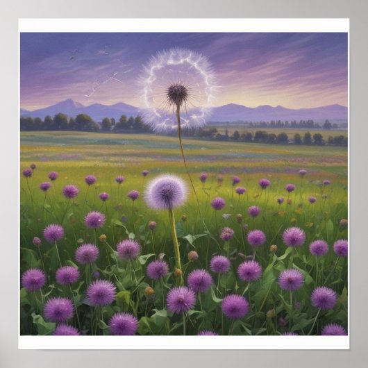 Maßgeschneiderte Lila Daffodien Wall Poster (Vorne)