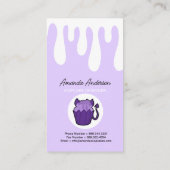 Maßgeschneiderte Lila Devil Cupcake Business Cards Visitenkarte (Rückseite)