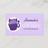 Maßgeschneiderte Lila Devil Cupcake Business Cards Visitenkarte (Vorderseite)