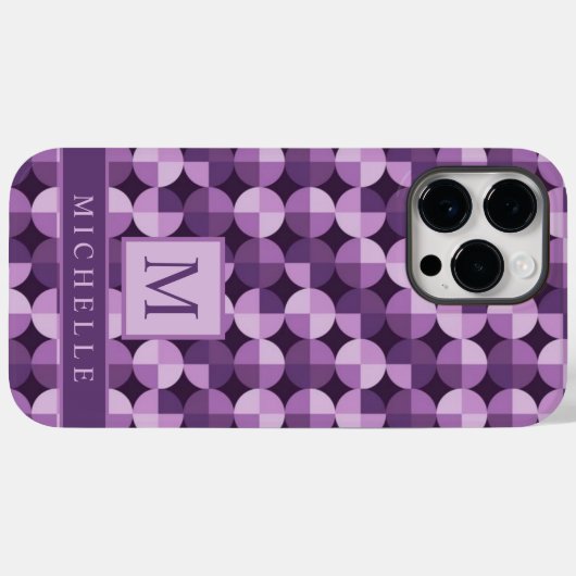 Maßgeschneiderte, Lila geometrische, helle Dunkelh Case-Mate iPhone Hülle (Rückseite (Horizontal))