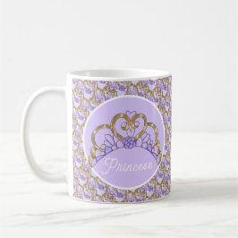 Maßgeschneiderte Lila und Gold Tiara Tasse