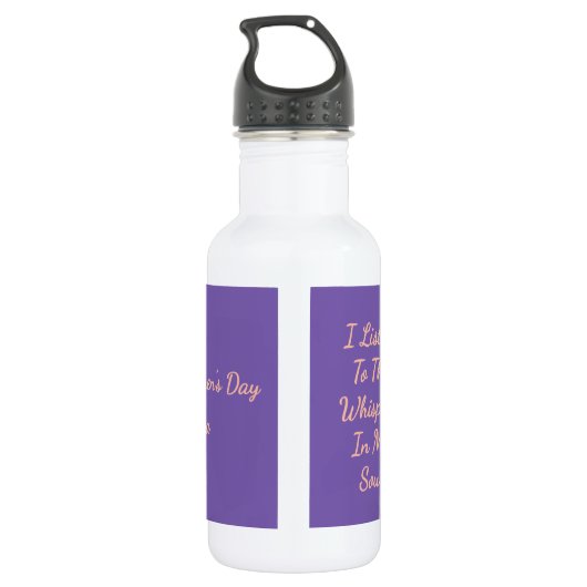 Maßgeschneiderte Lila Wasserflasche (Rückseite)